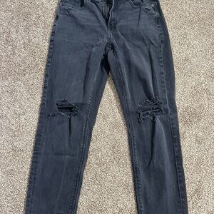 American Eagle Outfitters Distressed Black Boyfriend Jeans